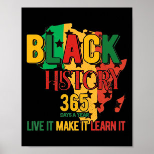 Poster A História Negra Aprende-O A Viver 365 Dias A