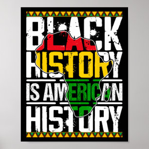 Poster A História Negra É História Americana Camisas Patr