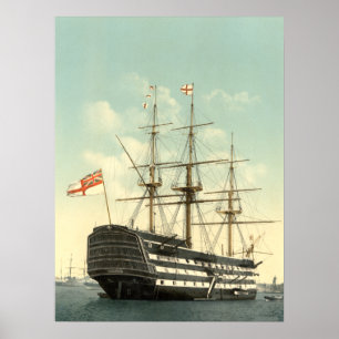 Póster A HMS Victory de Nelson
