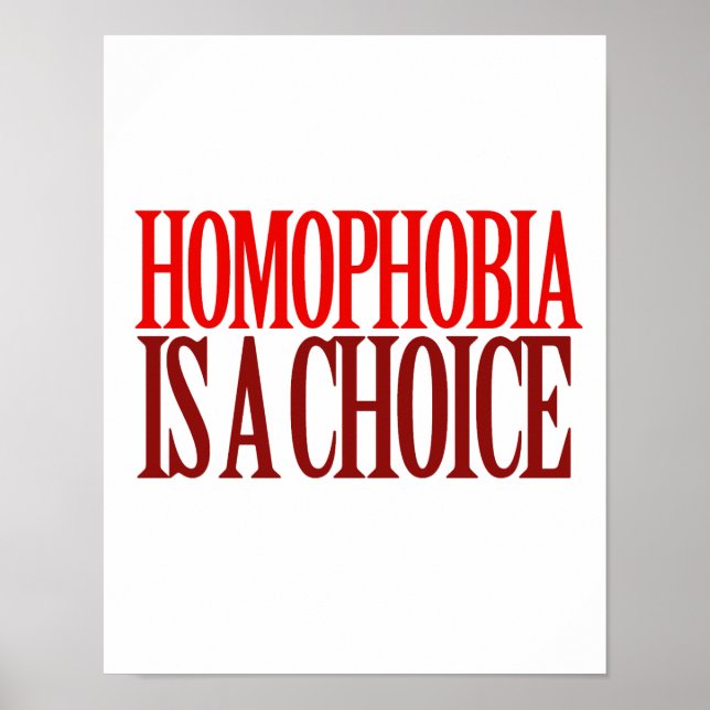 POSTER A HOMOFOBIA É UMA ESCOLHA (Frente)