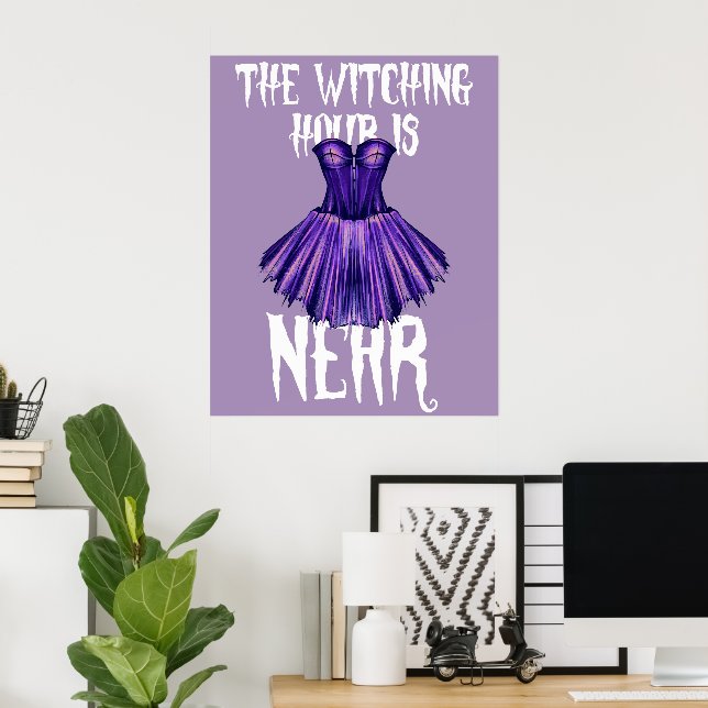 Poster A Hora das Bruxas está Próxima (Escritório em casa)