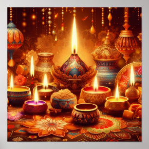 Poster A.I. Dewali Candles