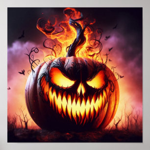Poster A.I. Mau Queimando Jack-o-lanterno