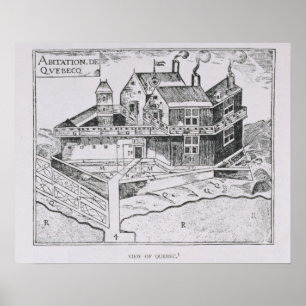 Póster A ideia de Champlain de Quebeque