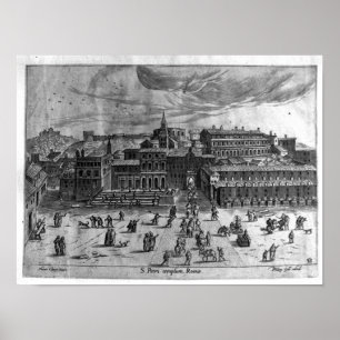 Póster A igreja de St Peter, 'das vistas de Rome