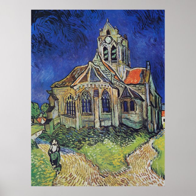 Poster A Igreja de Van Gogh em Auvers (Frente)