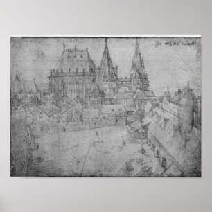 Póster A igreja em Aix-la-Chapelle, 1520