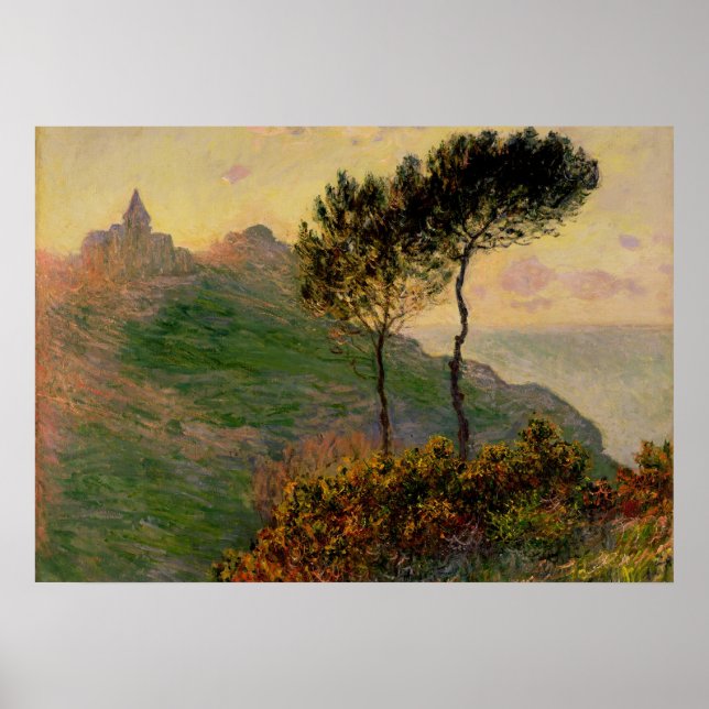 Póster A Igreja em Varengeville - Claude Monet (Frente)