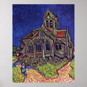 Póster A igreja no Auvers-sur-Oise por Vincent van Gogh