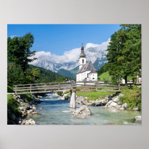 Poster A igreja paroquial de Ramsau