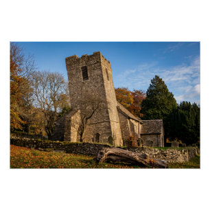 Póster A Igreja Torta de St Martin em Cwmyoy, País de Gal