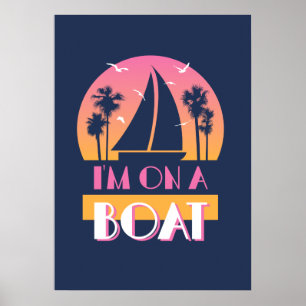 Póster A ilha só - eu estou em um barco
