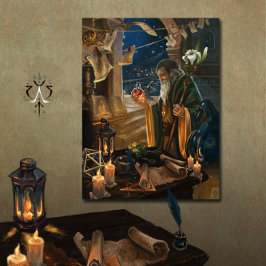Poster A ilustração da carta do Eremita - arte da alquimi