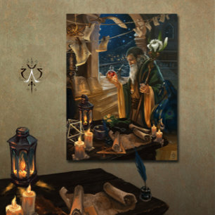 Poster A ilustração da carta do Eremita - arte da alquimi