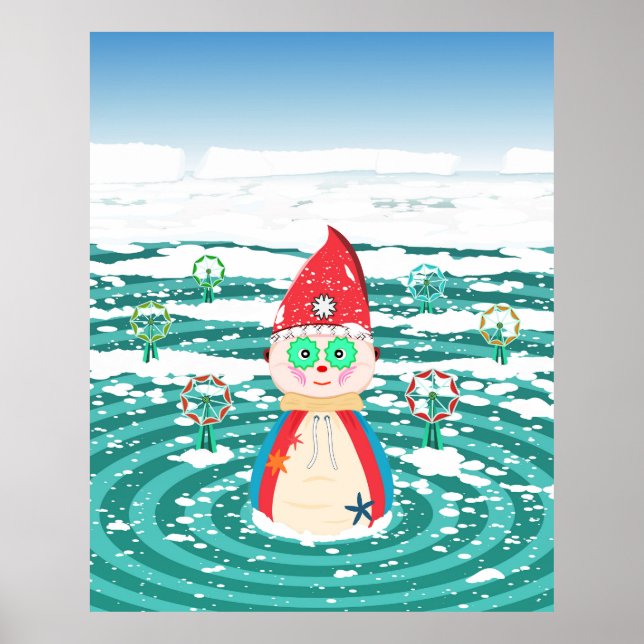 Poster A ilustração de Natal atrasada (Frente)