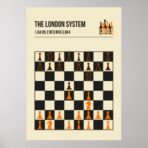 Poster A Ilustração de Xadrez do Sistema de Londres