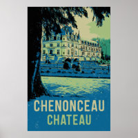 A ilustração original de Chenonceau castelo França