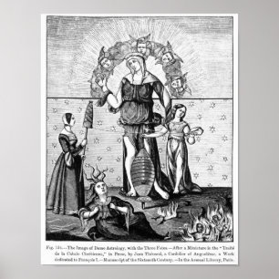 Póster A imagem da dama Astrologia com os três