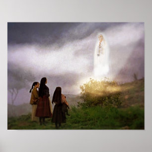 Póster A imagem devocional da aparição de Fatima