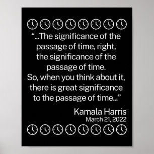 Poster A Importância Da Página Do Tempo Engraçado Kamala
