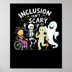 Poster A inclusão não é assustadora, professor esqueleto