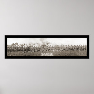 Póster A infantaria acampa a foto 1917 do OH do cantão