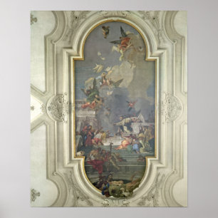 Póster A instituição do rosário por St Dominic (fres