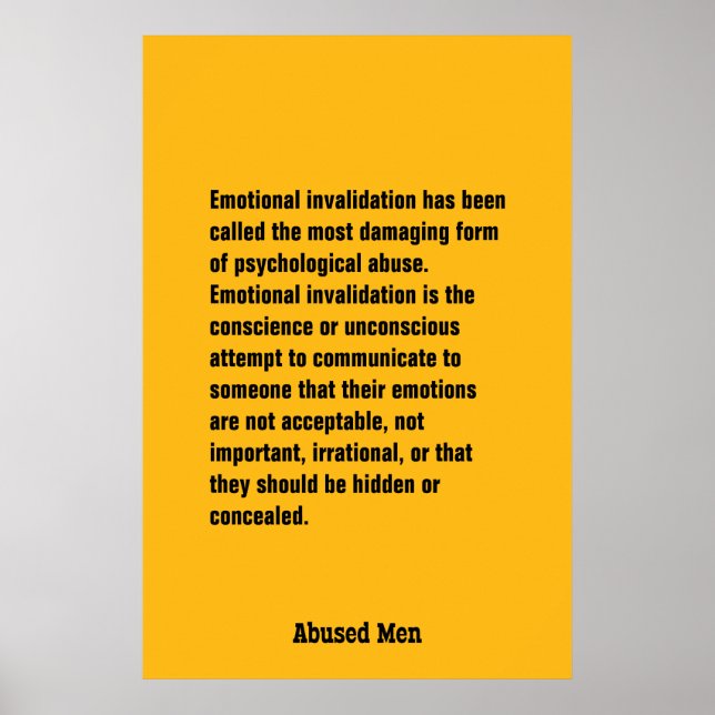 Póster A Invalidação Emocional Foi Chamada ... (Frente)