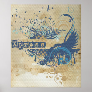 Póster A ioga fala: X-pressive azul Chakra