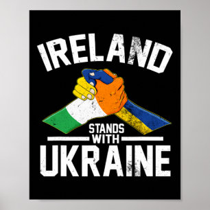 Poster A Irlanda Apoia a Ucrânia Bandeira Irlandesa Ucran