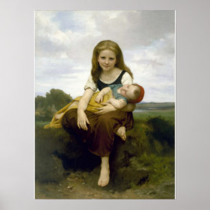 Poster A irmã mais idosa por Bouguereau