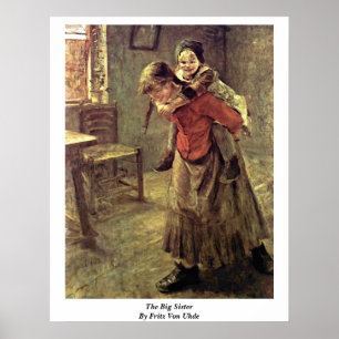 Póster A irmã mais velha por Fritz Von Uhde