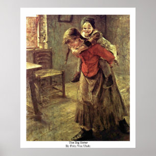Póster A irmã mais velha por Fritz Von Uhde