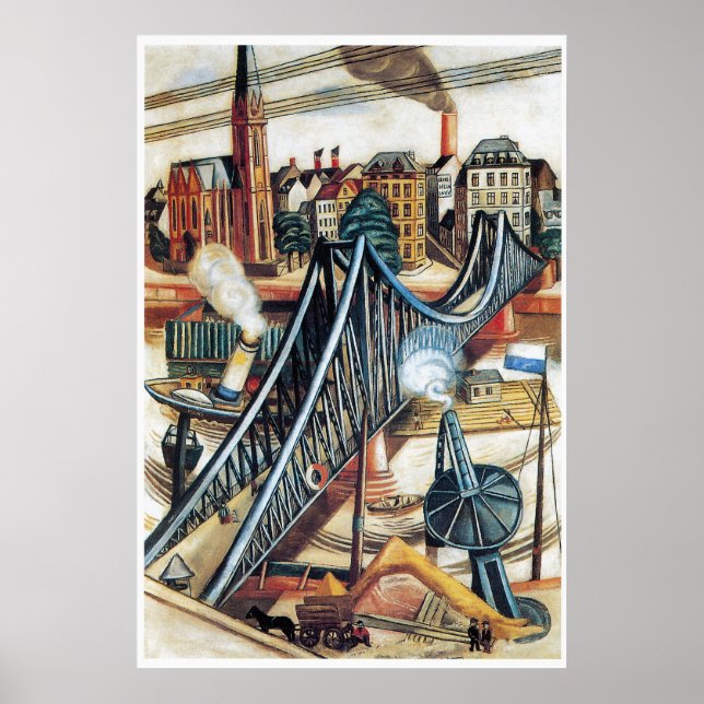 Poster A Ironbridge por Max Beckmann (Frente)