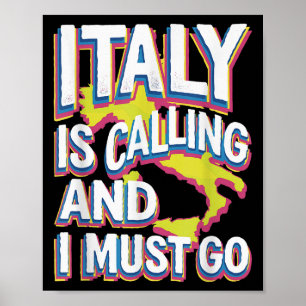 Poster A Itália Está Chamando Viagem Art