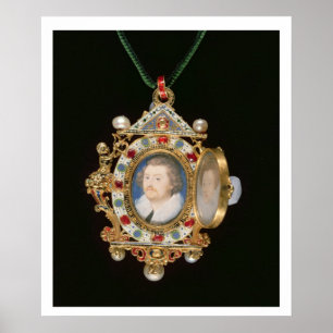 Póster A Joia Gresley, com retratos miniatura de Sir