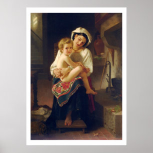 Póster A jovem mãe Gazing, William Adolphe Bouguereau