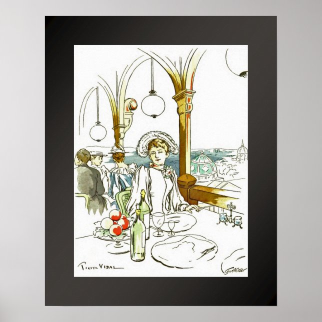 Poster A la Tour Eiffel ~ Torre Eiffel ~ Pierre Vidal (Frente)