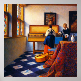 Poster A Lady at the Virginals with a Gentleman