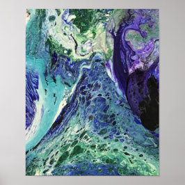 Poster A Laguna nº 1 pintura em azul, branco, branco