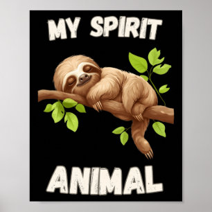 Poster A Lama É O Meu Animal Espirituoso - Preguiçoso Nam