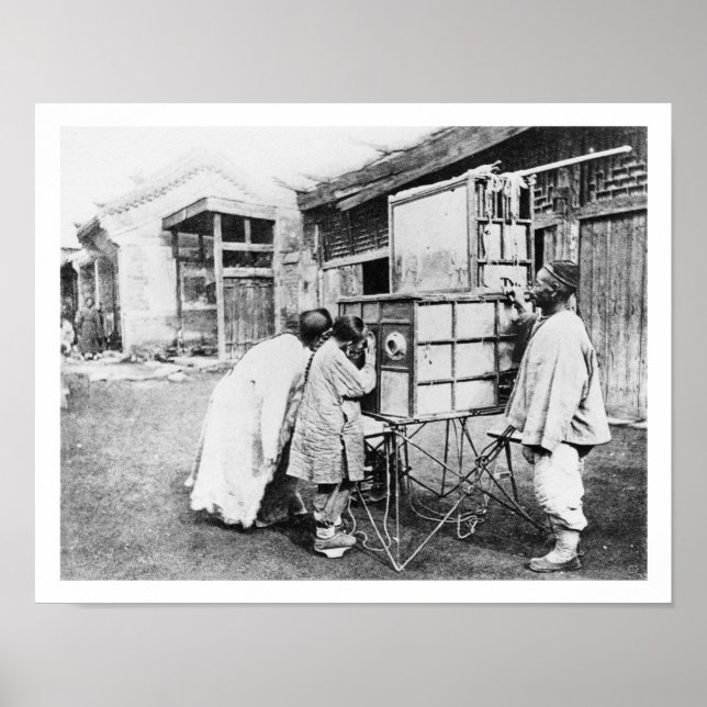 Póster A lanterna mágica, c.1870 (foto b/w) (Frente)