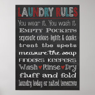 Póster A lavandaria ordena o sinal do quadro