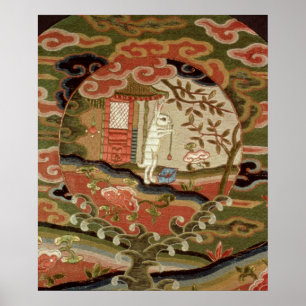 Póster A Lebre e a Tartaruga, período de Edo