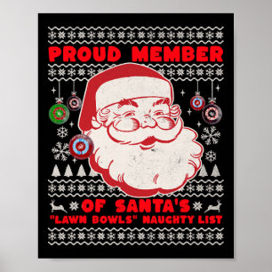 Poster A Lei De Natal É Ideia Para Homens E Santas Xmas
