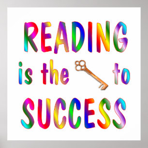 Póster A leitura é chave ao sucesso