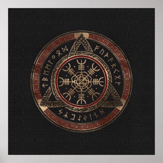 Poster A Leme do Awe Black e Red Leather e do ouro (Frente)