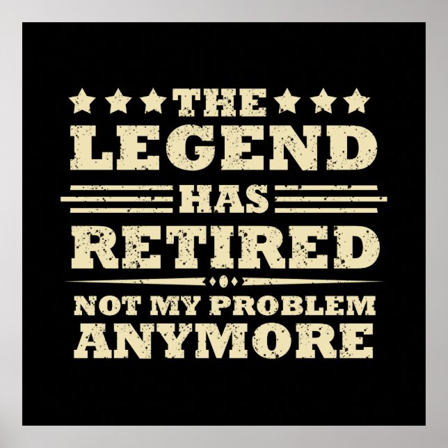 Poster A lenda aposentou oficialmente a aposentadoria fuu (Frente)