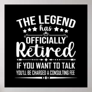 Poster A lenda aposentou oficialmente a aposentadoria fuu