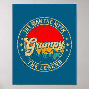 Poster A Lenda Mítica Mal-Humorada Vintage Retro